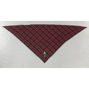 Boy Scouts of America Red Plaid Webelos Neckerchief‎ Scarf Handkerchief